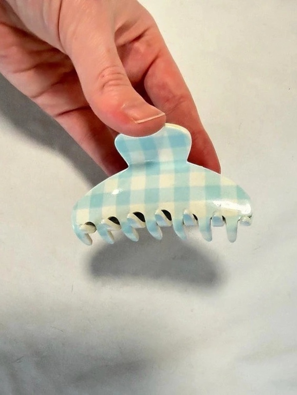 KOV Essentials Demi Clip in Blue Gingham Blue & White size Small